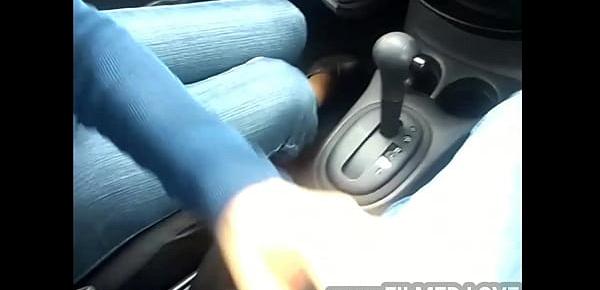  Public car blowjob -- www.Filmed.Love